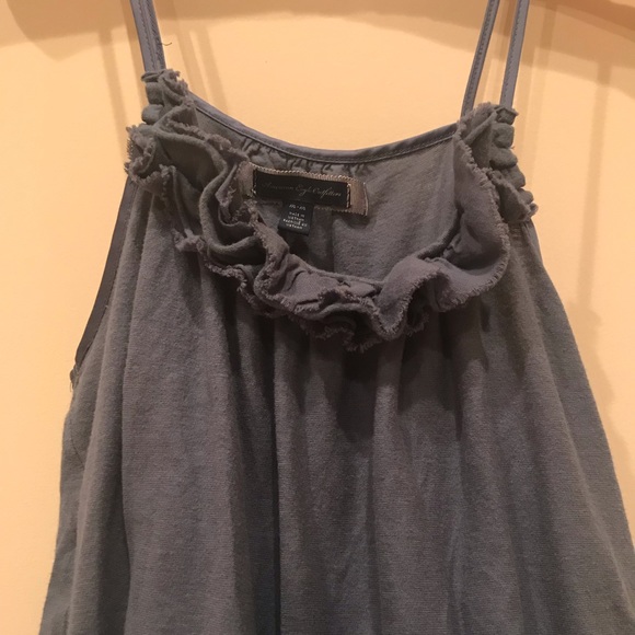 Vintage! AEO gray/blue ruffle swing tank - Picture 3 of 4
